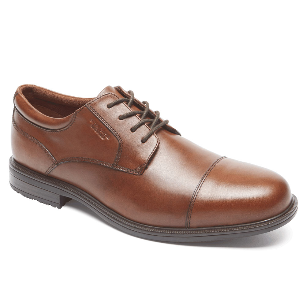 Rockport Dress Shoes For Mens Brown - Essential Details II Cap Toe - GL6879105